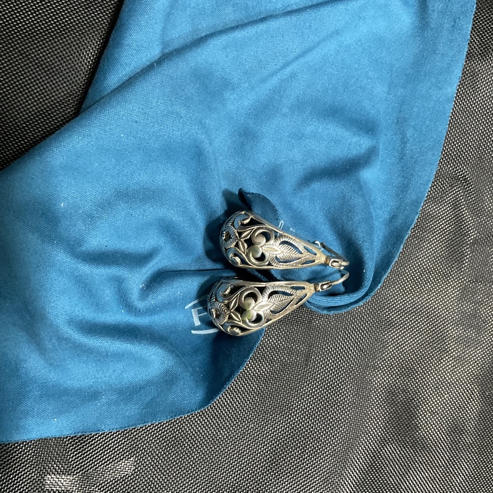 silver earrings